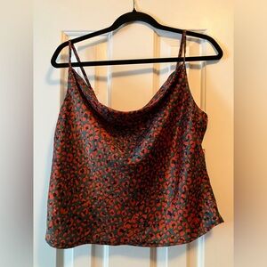 Nasty Gal Animal Print Satin Cami